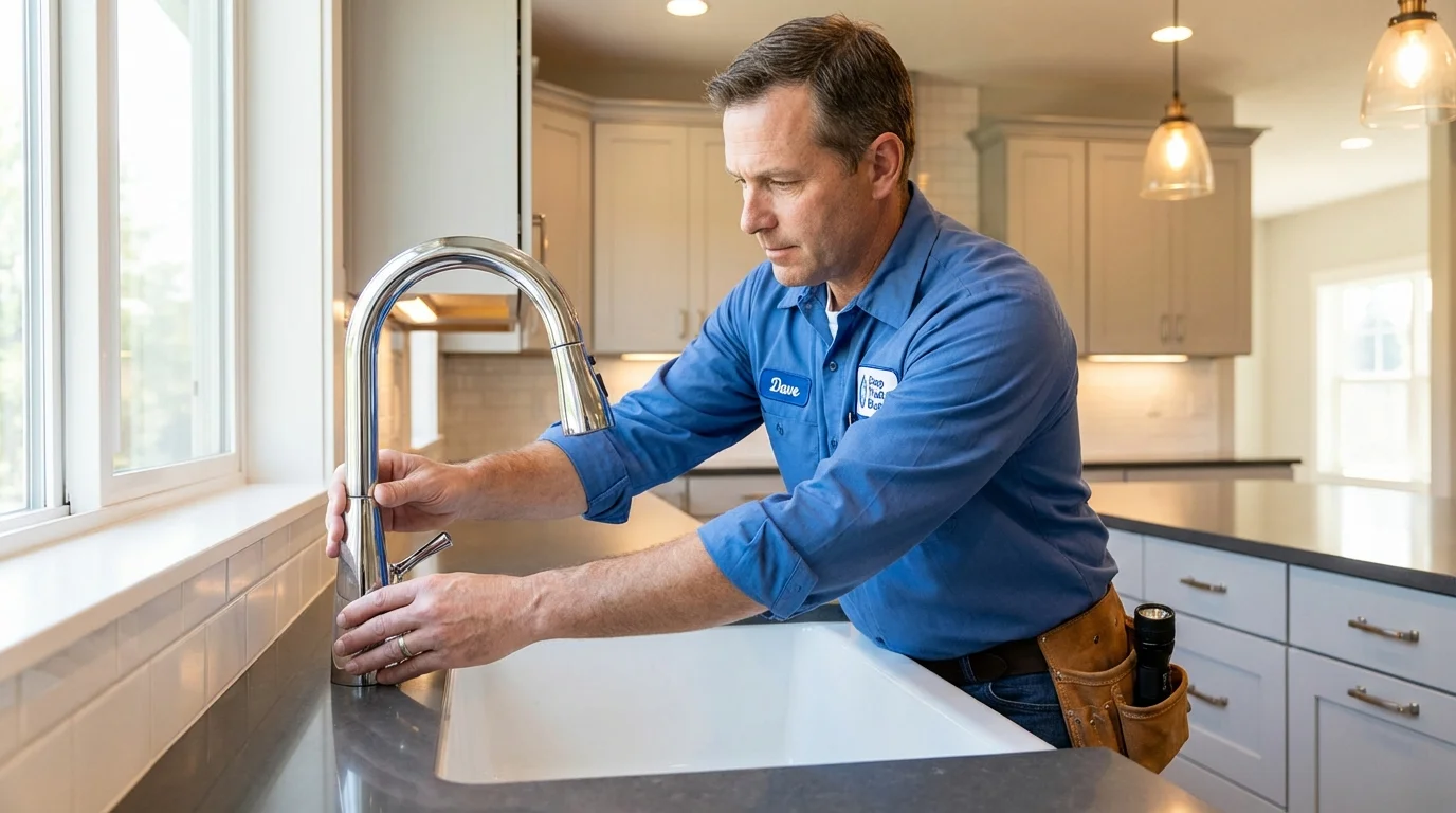 Kitchen faucet installation by Johns Plumbing LLC in Bayonne